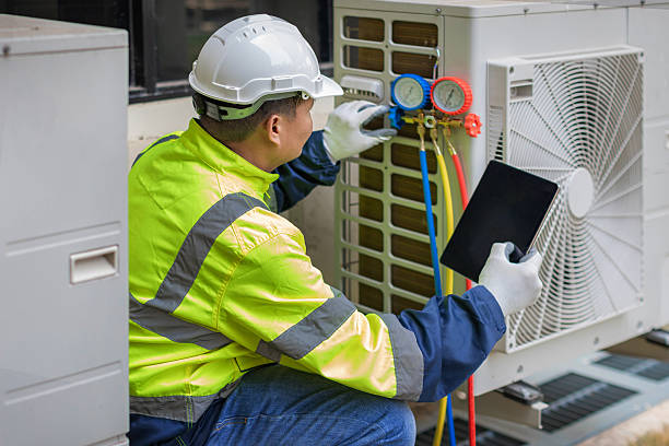 Professional Hvac technician working in Bailey, NC